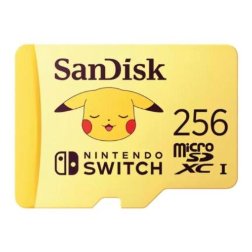 Imagen de Tarjeta SANDISK microSDXC de 256 GB con Licencia para Nintendo Switch Edicion Pokemon Pikachu  SDSQXAO 256G GN6ZK