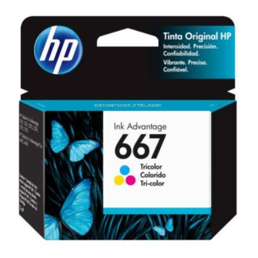 Imagen de Tinta HP Original Ink Advantage 667 Tricolor