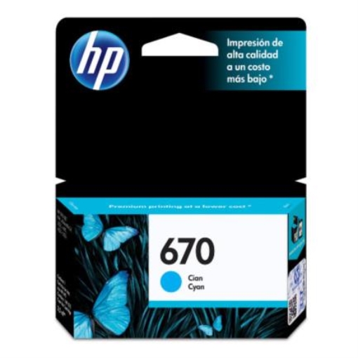 Imagen de TINTA HP 670 CYAN