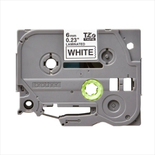 Imagen de CINTA BROTHER TZ211 NEGRO/BLANCO 6MM PT 1400 9500C 1750