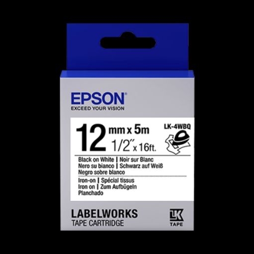 Imagen de CINTA EPSON LABELWORKS NEGRO/BLANCO 12MM
