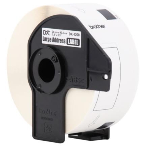 Imagen de ETIQUETA BROTHER PRECORTADA 38MM X 90.3MM BLANCA 400 PIEZAS