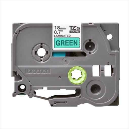 Imagen de CINTA BROTHER TZ-741 NEGRO/VERDE 18MM PT300/310B/330/530