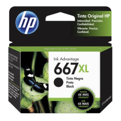 Imagen de Tinta HP Original Advantage 667XL Alto Rendimiento Color Negro