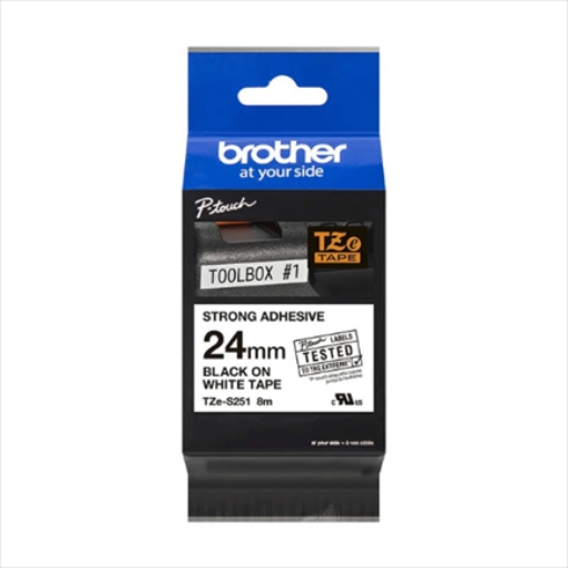 Imagen de CINTA BROTHER INDUSTRIAL NEGRO/BLANCO 24MM