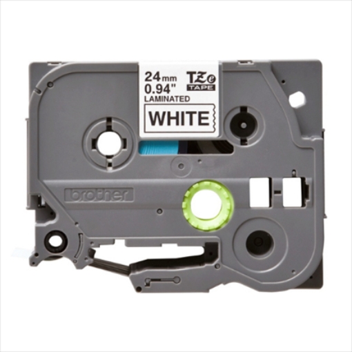 Imagen de CINTA BROTHER TZ-251 NEGRO/BLANCO 24MM PT330/530