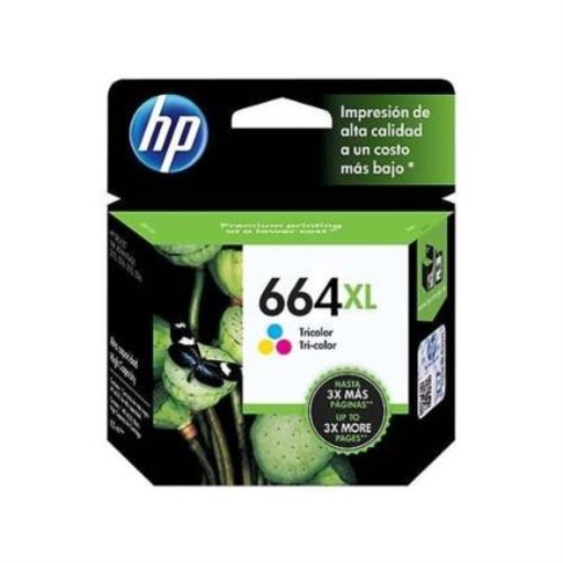 Imagen de TINTA HP 664XL TRICOLOR ALTO RENDIMIENTO