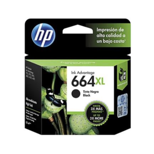 Imagen de TINTA HP 664XL NEGRO ALTO RENDIMIENTO
