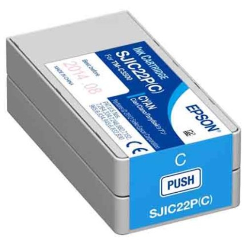 Imagen de TINTA EPSON CYAN TM-C3500 SJIC22P
