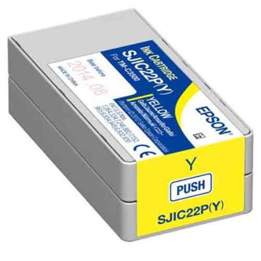 Imagen de TINTA EPSON AMARILLO TM-C3500 SJIC22P