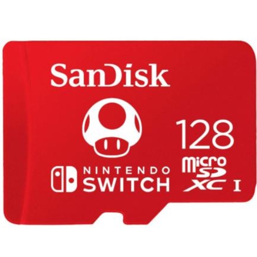 Imagen de Micro SD SanDisk Nintendo SwitchUHS-I Card 128 GB 100 MB/s Color Rojo