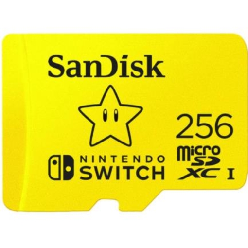 Imagen de Micro SD SanDisk Nintendo SwitchUHS-I Card 256 GB 100 MB/s Color Amarillo