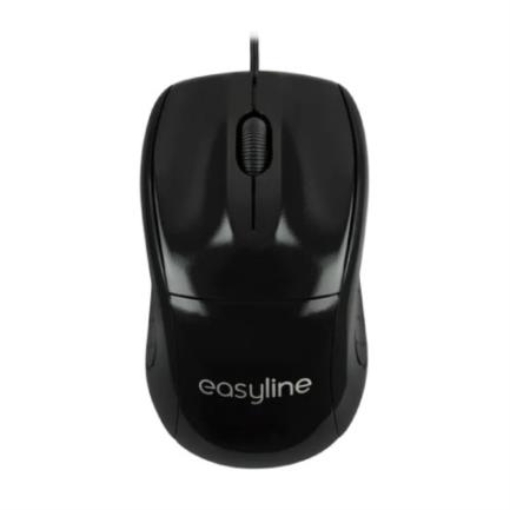 Imagen de MOUSE EASY LINE OPTICO ALAMBRICO NEGRO