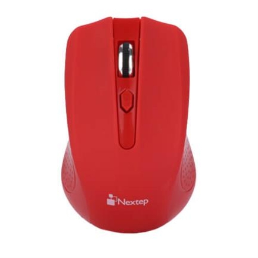 Imagen de Mouse Nextep Inalámbrico USB Color Rojo 1600 dpi Baterías Incluidas