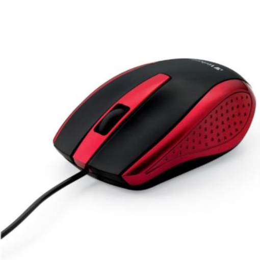 Imagen de Mouse Óptico Verbatim con Cable Color Negro-Rojo