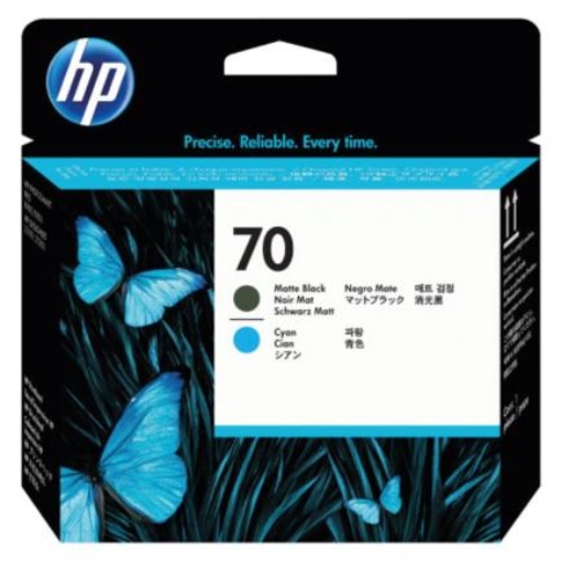 Imagen de Cabezal HP LF de Impresión 70 Color Negro Mate-Cian