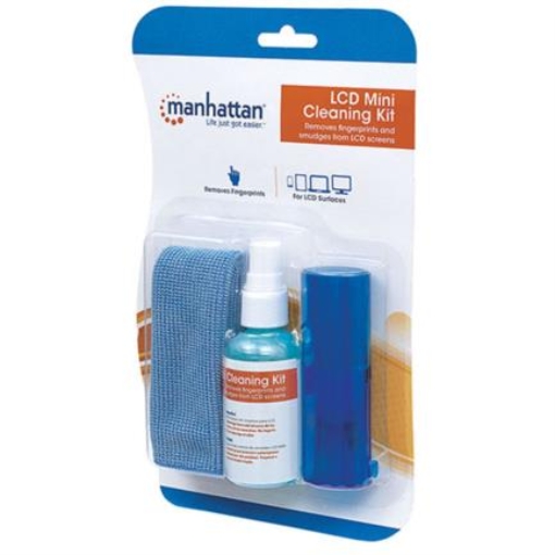 Imagen de Kit Limpieza Manhattan para LCD Solución 60ml Paño y Brocha