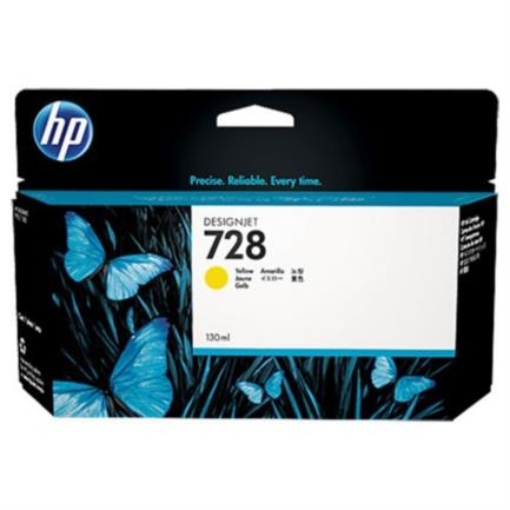 Imagen de TINTA HP LF 728 DESIGNJET AMARILLO 130ML