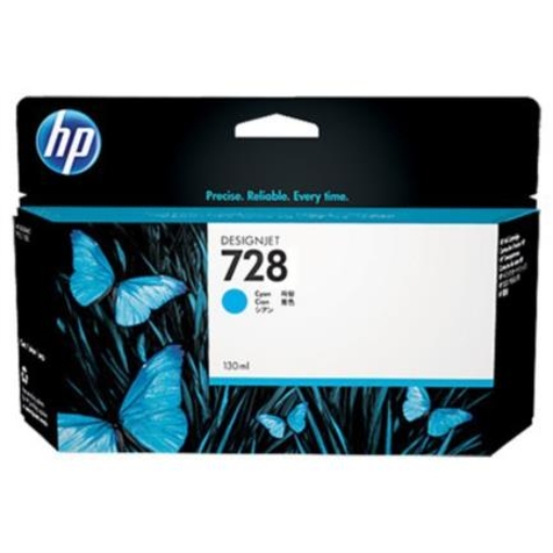 Imagen de TINTA HP LF 728 DESIGNJET CIAN 130ML