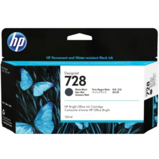 Imagen de Tinta HP DesignJet 728 LF 130ml Color Negro Mate