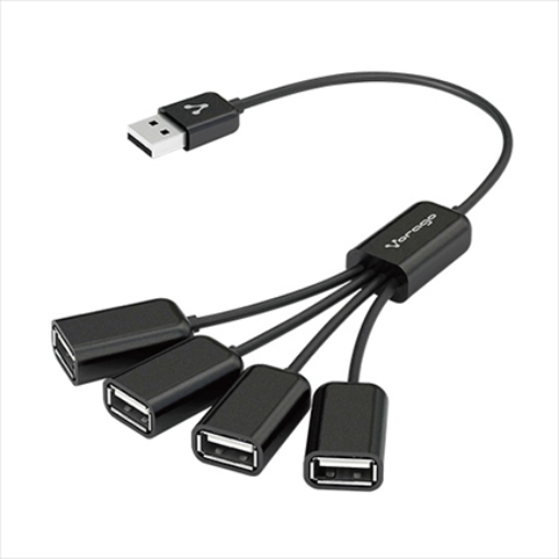 Imagen de Concentrador Vorago HU-101 4 Puertos USB Tipo Pulpo Color Negro