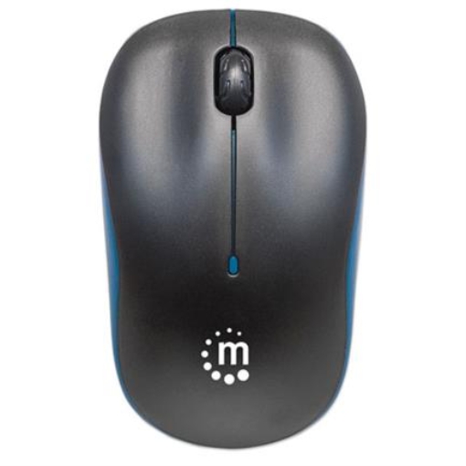 Imagen de Mouse Manhattan Success Inalámbrico Óptico 1000 dpi Color Negro-Azul
