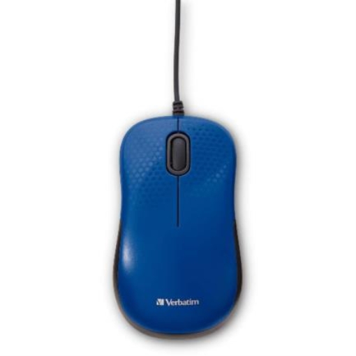 Imagen de Mouse Verbatim Silent Corded Óptico Color Azul