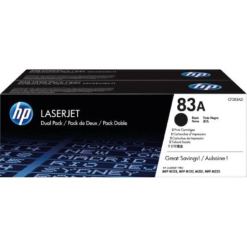 Imagen de Toner HP 83A LaserJet Negro Dual Pack