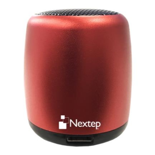 Imagen de Mini Bocina Nextep Bluetooth Manos Libres con Botón para Selfies Color Rojo