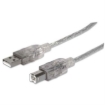 Imagen de Cable Manhattan USB-B Alta Velocidad 2.0 5m Color Plata