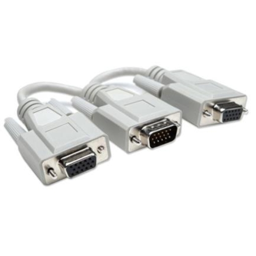 Imagen de Cable Y Manhattan VGA Monitor HD15(2) 15cm Color Blanco