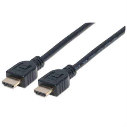 Imagen de Cable Manhattan HDMI Alta Velocidad con Ethernet Blindado 2m Color Negro