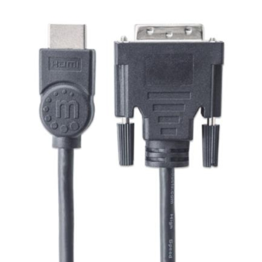 Imagen de Cable Manhattan para Monitor HDMI/DVI-D M-M1.8m Color Negro