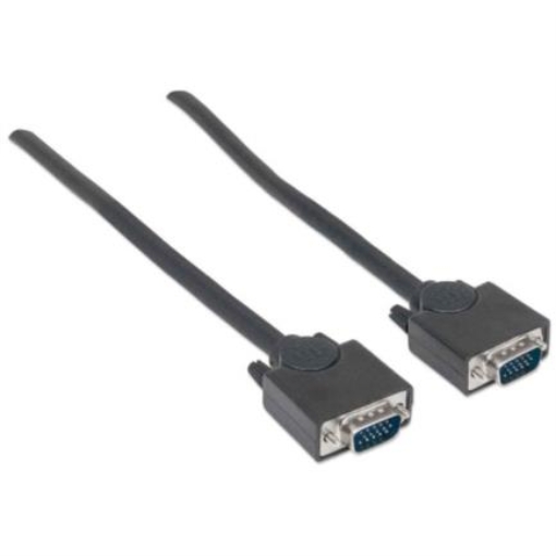 Imagen de Cable Manhattan HD15 M-M para Monitor SVGA 3m Color Negro