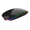 Imagen de Mouse Nextep Inalámbrico Recargable Delgado/Silencioso RGB 1600 dpi Color Negro