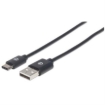 Imagen de Cable Manhattan USB A-C 2.0 Alta Velocidad 2m Color Negro