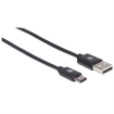 Imagen de Cable Manhattan USB A-C 2.0 Alta Velocidad 2m Color Negro