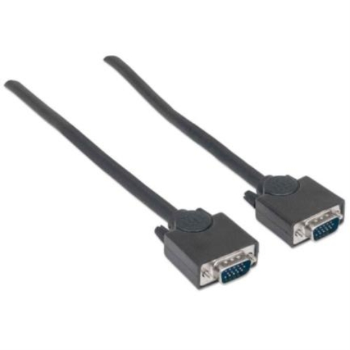 Imagen de Cable Manhattan HD15 M-M para Monitor SVGA 4.5m Color Negro