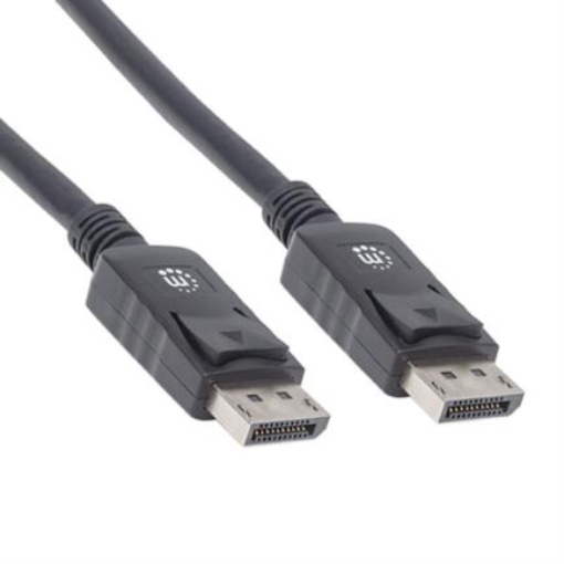 Imagen de Cable Manhattan DisplayPort M-M Blindado 2m Color Negro