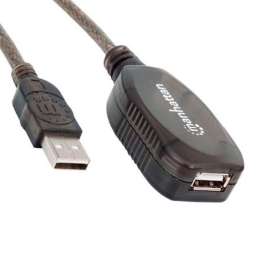Imagen de Cable Manhattan USB 2.0 Alta Velocidad Extensión Activa 10m Color Negro