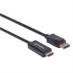 Imagen de Cable Manhattan DisplayPort/HDMI-M 4K 1m Color Negro