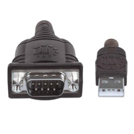 Imagen de Convertidor Manhattan USB a Serial DB9M 45cm Bolsa