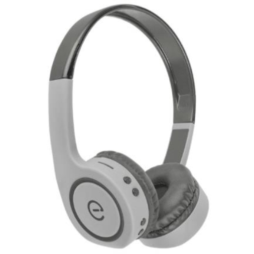 Imagen de Audífonos Perfect Choice Easy Line On-Ear Bluetooth Radio FM Lector Tarjeta MicroSD Color Gris