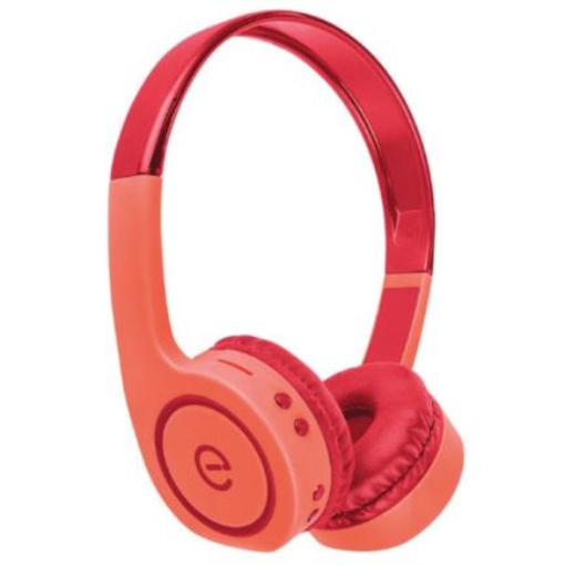 Imagen de Audífonos Perfect Choice Easy Line On-Ear Bluetooth Radio FM Lector Tarjeta MicroSD Color Coral