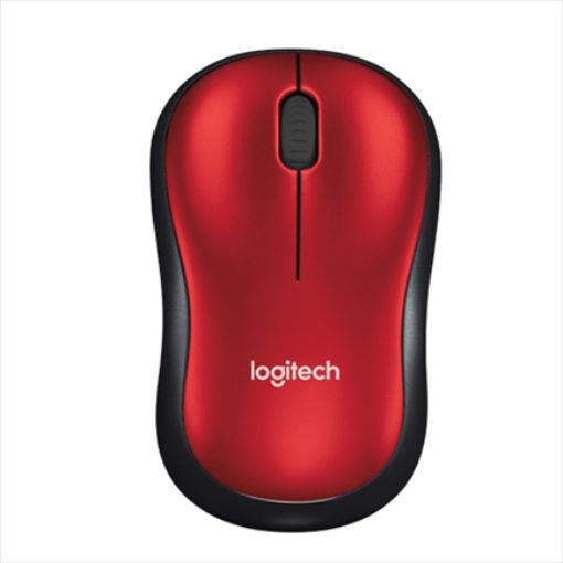 Imagen de Mouse Logitech M185 Inalámbrico Color Rojo