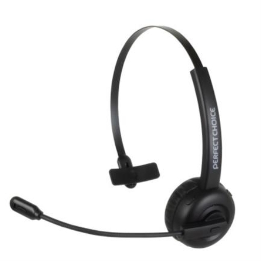 Imagen de Diadema Perfect Choice Inalámbrica Bluetooth Mono Cancelación de Ruido Color Negro