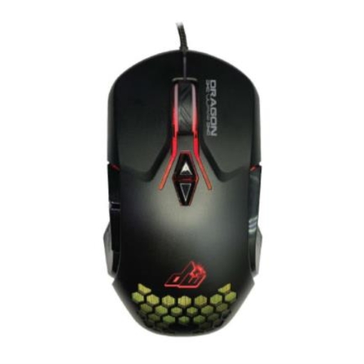 Imagen de Mouse Gamer Dragon XT USB Base Metálica 6 Botones Silenciosos 6400 dpi RGB Color Negro