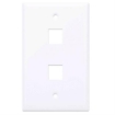 Imagen de Tapa Intellinet para Caja 2 Perforaciones Color Blanco
