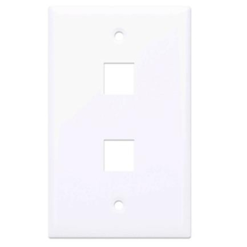 Imagen de Tapa Intellinet para Caja 2 Perforaciones Color Blanco