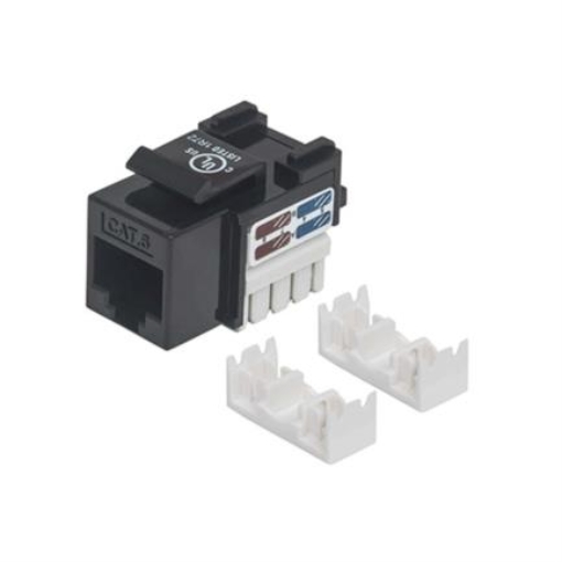 Imagen de Jack Intellinet RJ45 CAT 6 Keyston de Impacto Color Negro